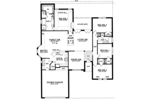 Floor Plan - Main Floor for Traditional House Plan #42-281 - 4 bed, 2 bath