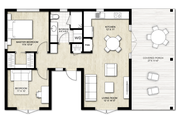 Ranch Style House Plan - 2 Beds 1 Baths 795 Sq/Ft Plan #924-11 