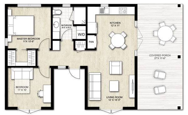 House Blueprint - Ranch Floor Plan - Main Floor Plan #924-11