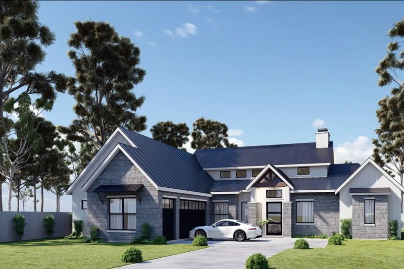 Home Plan - Exterior - Front Elevation 3 for Contemporary House Plan #1110-29 - 3 bed, 2.5 bath