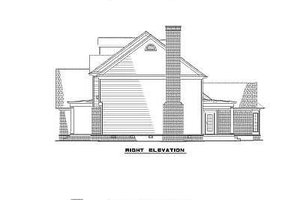 Exterior - Rear Elevation for Traditional House Plan #17-401 - 4 bed, 3.5 bath