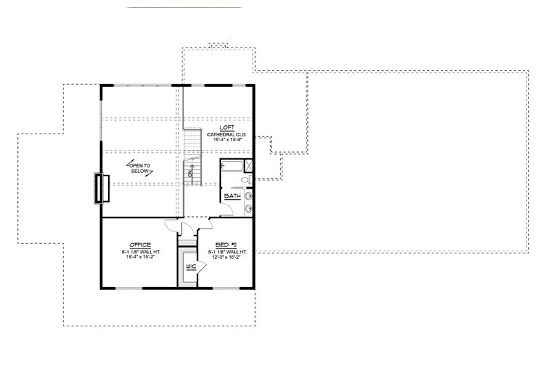 House Blueprint - Floor Plan - Upper Floor for Country House Plan #1064-239 - 2 bed, 2.5 bath