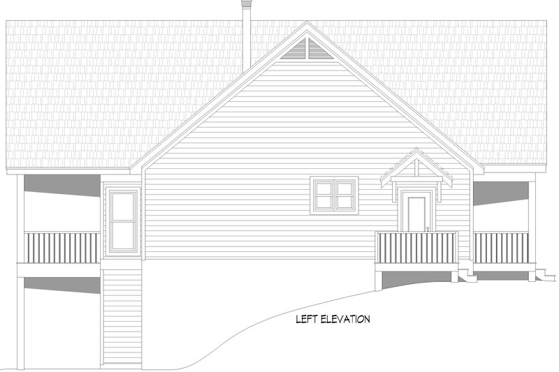 House Design - Exterior - Other Elevation 1 for Southern House Plan #932-1082 - 2 bed, 2 bath