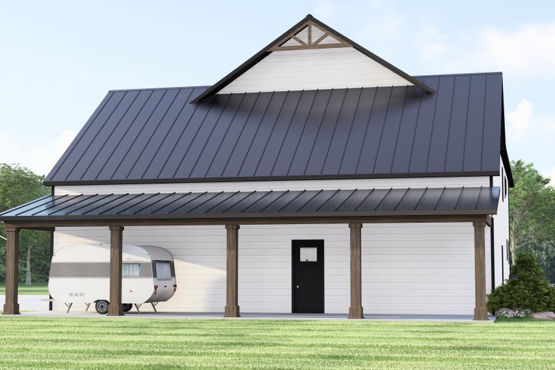 House Blueprint - Exterior - Rear Elevation for Barndominium House Plan #1064-414 - 3 bed, 3 bath