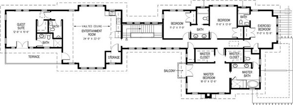 Tudor Floor Plan - Upper Floor Plan #503-1