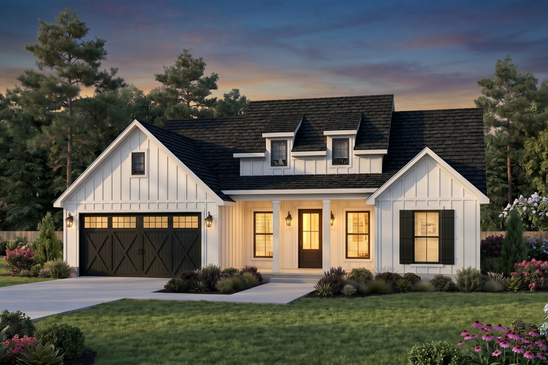 Architectural House Design - Exterior - Front Elevation 3 for Farmhouse House Plan #1074-139 - 3 bed, 2 bath