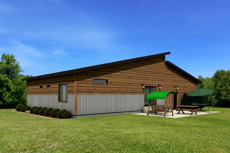 Architectural House Design - Exterior - Rear Elevation 1 for Contemporary House Plan #1084-5 - 3 bed, 3 bath