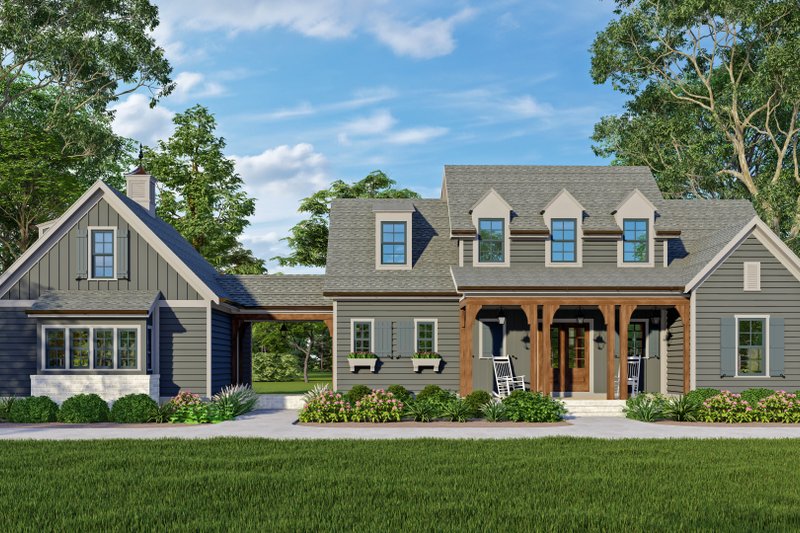 Architectural House Design - Farmhouse Exterior - Front Elevation Plan #927-1040