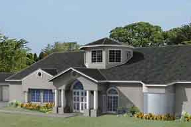 Dream House Plan - Adobe / Southwestern Exterior - Front Elevation Plan #1-883