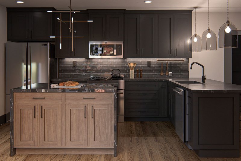 House Blueprint - Interior - Kitchen for Modern House Plan #455-336 - 1 bed, 1.5 bath