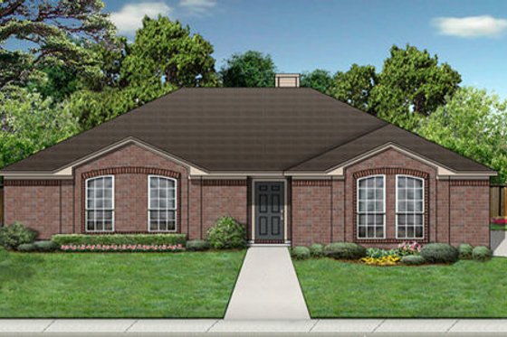Exterior - Front Elevation for European House Plan #84-330 - 4 bed, 2 bath