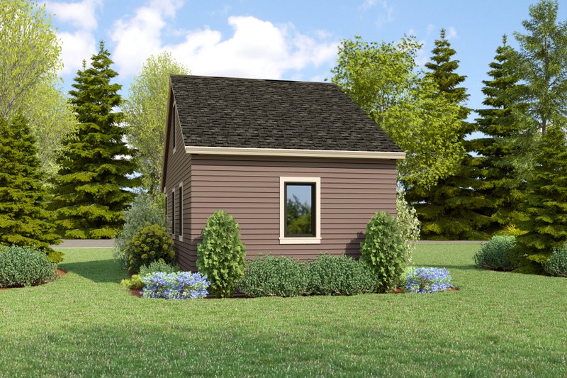 Dream House Plan - Exterior - Rear Elevation for Contemporary House Plan #48-1178 - 1 bed, 1 bath