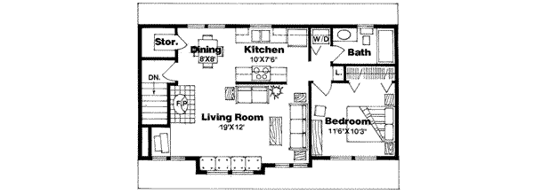 Traditional Floor Plan - Upper Floor Plan #116-130
