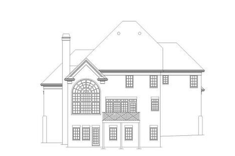 House Plan Design - Exterior - Rear Elevation for European House Plan #119-330 - 4 bed, 3 bath
