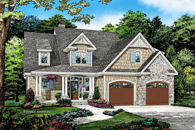 Home Plan - Exterior - Front Elevation 3 for Cottage House Plan #929-1066 - 3 bed, 2.5 bath