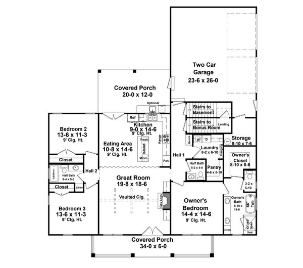 Farmhouse Floor Plan - Other Floor Plan #21-487