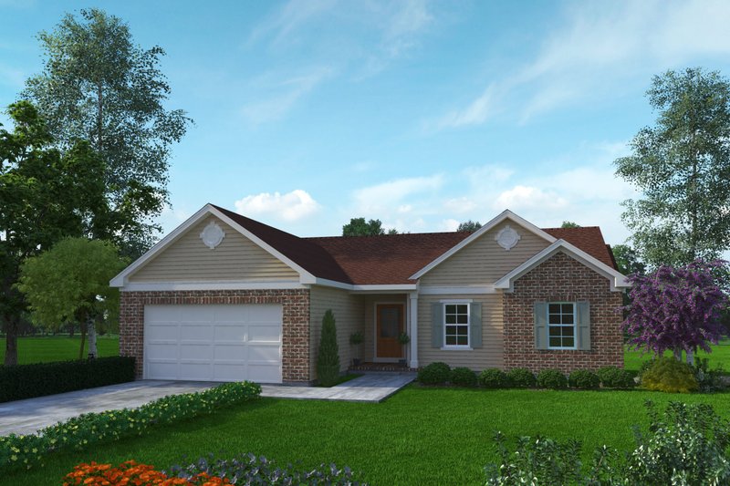 Home Plan - Ranch Exterior - Front Elevation Plan #22-633