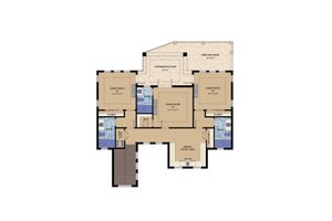 Floor Plan - Upper Floor for Mediterranean House Plan #548-15 - 4 bed, 5 bath
