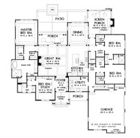 Floor Plan - Main Floor for Cottage House Plan #929-1132 - 4 bed, 3.5 bath