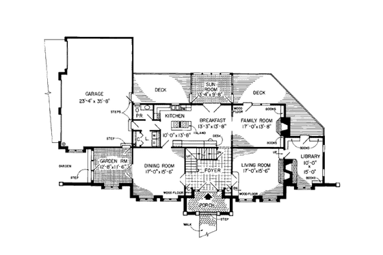 Floor Plan - Main Floor for European House Plan #312-720 - 4 bed, 3.5 bath