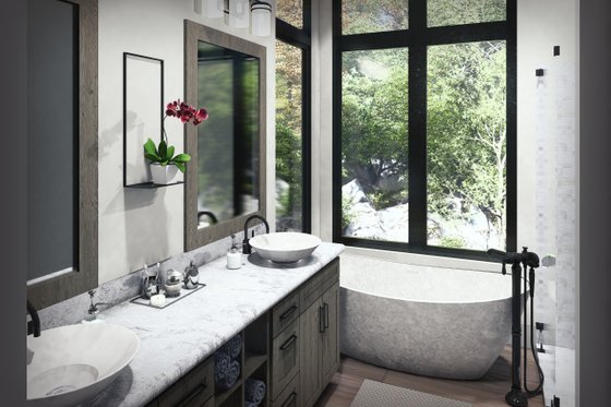 Interior - Master Bathroom 1 for Contemporary House Plan #120-293 - 3 bed, 3 bath