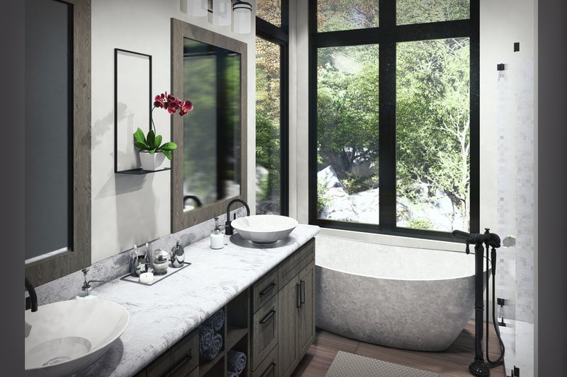 House Blueprint - Interior - Master Bathroom 1 for Contemporary House Plan #120-293 - 3 bed, 3 bath