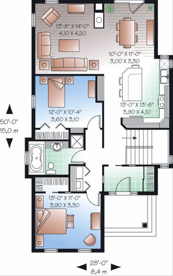 Architectural House Design - Country Floor Plan - Main Floor Plan #23-780