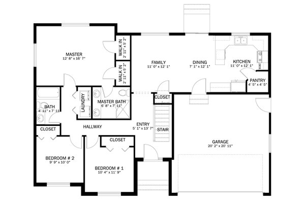 Architectural House Design - Traditional Floor Plan - Main Floor Plan #1060-176