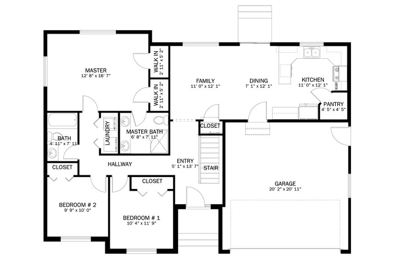 Dream House Plan - Floor Plan - Main Floor for Traditional House Plan #1060-176 - 3 bed, 2 bath