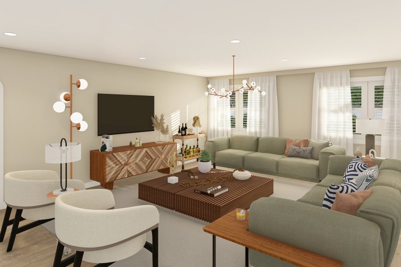 House Plan Design - Interior - Family Room 1 for Ranch House Plan #1060-173 - 3 bed, 2 bath