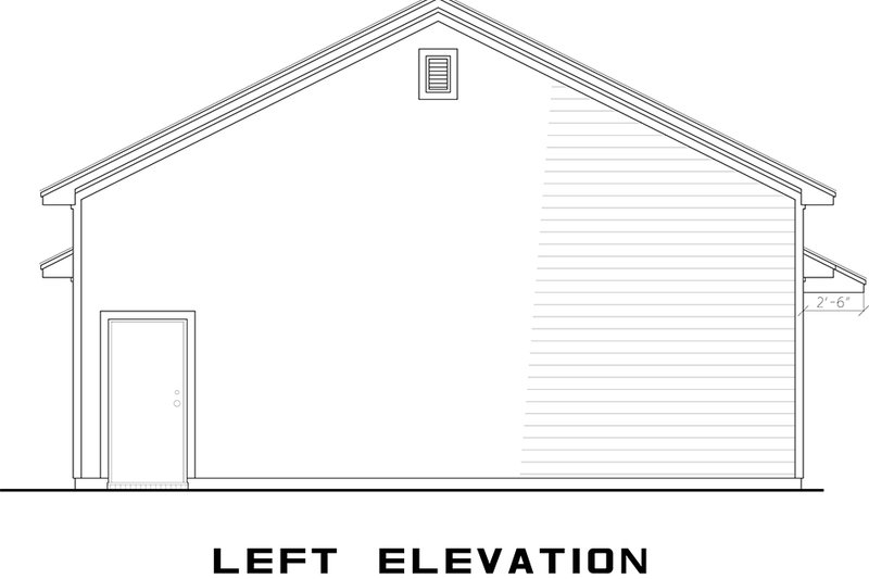 House Blueprint - Exterior - Other Elevation for Barndominium House Plan #923-234 - 3 bed, 2 bath