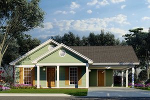Ranch Exterior - Front Elevation Plan #923-216