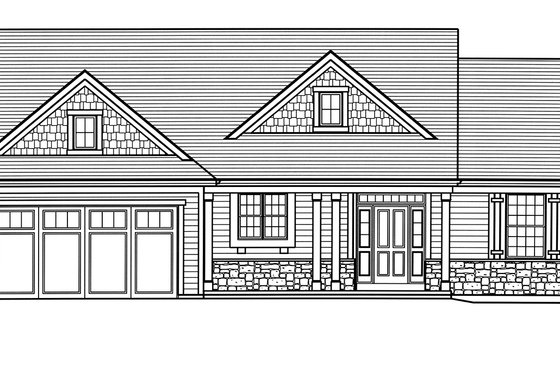 Exterior - Front Elevation 4 for Country House Plan #46-892 - 3 bed, 2 bath
