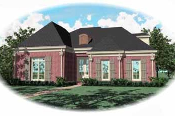 Exterior - Front Elevation for European House Plan #81-360 - 3 bed, 3 bath