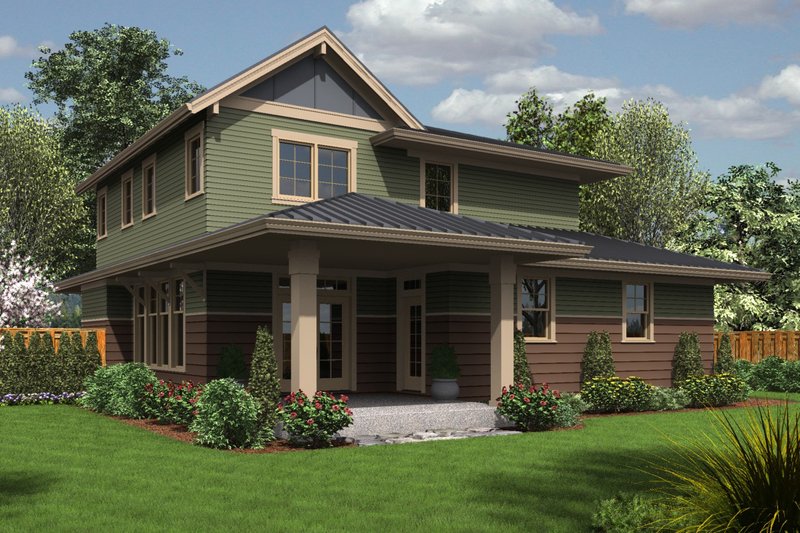 Architectural House Design - Exterior - Rear Elevation for Country House Plan #48-638 - 4 bed, 3 bath