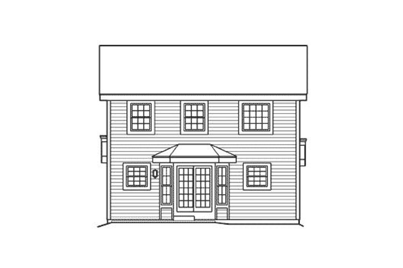 Home Plan - Exterior - Rear Elevation for Traditional House Plan #57-353 - 2 bed, 2.5 bath
