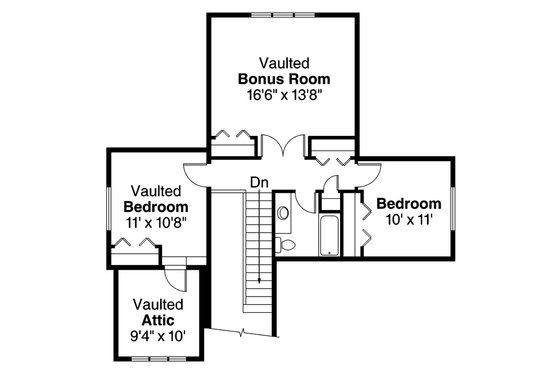 Floor Plan - Upper Floor for Craftsman House Plan #124-890 - 3 bed, 2.5 bath