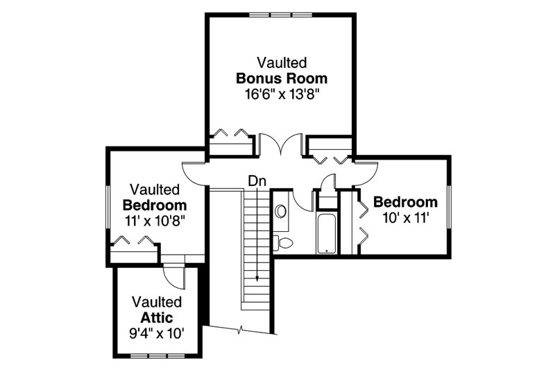 Architectural House Design - Floor Plan - Upper Floor for Craftsman House Plan #124-890 - 3 bed, 2.5 bath
