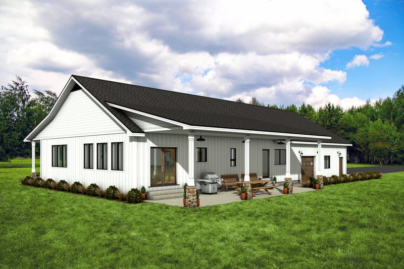 Dream House Plan - Exterior - Other Elevation for Barndominium House Plan #1084-6 - 3 bed, 2.5 bath