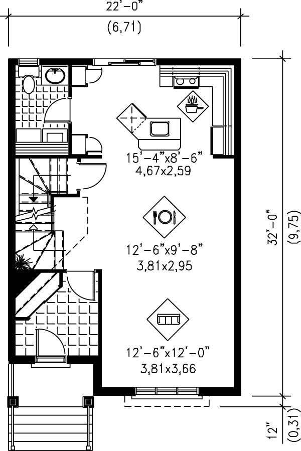 Traditional Floor Plan - Main Floor Plan #25-204