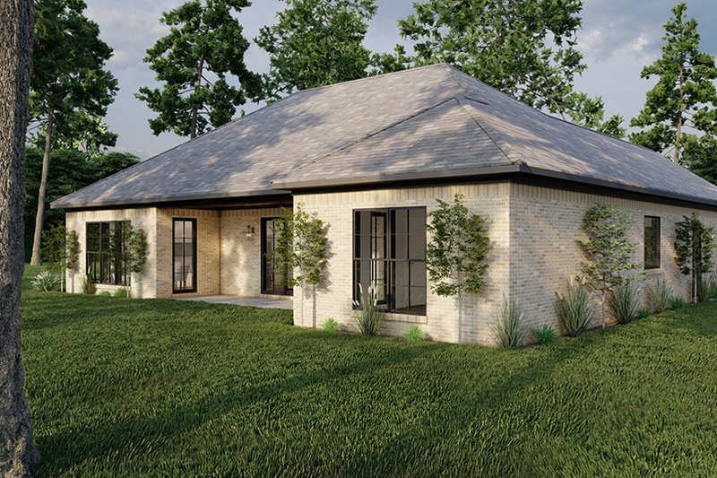 Architectural House Design - Exterior - Rear Elevation 2 for European House Plan #923-48 - 3 bed, 2 bath
