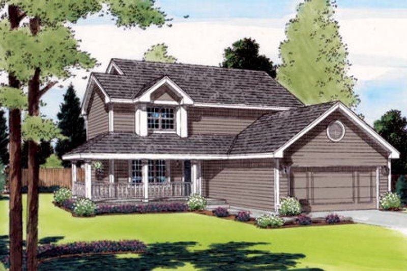 Traditional Style House Plan - 3 Beds 2.5 Baths 1816 Sq/Ft Plan #312-380