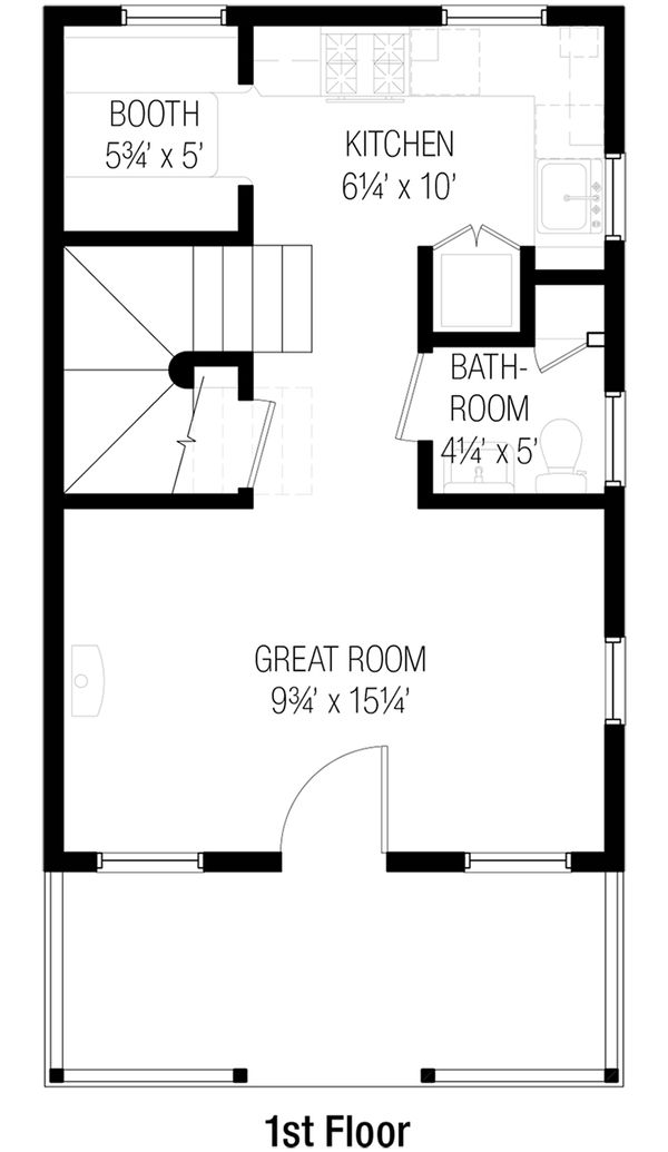 Cottage Floor Plan - Main Floor Plan #915-5
