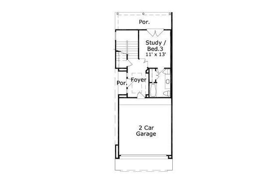Floor Plan - Main Floor for Mediterranean House Plan #411-703 - 3 bed, 3.5 bath