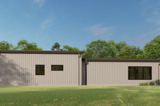Exterior - Rear Elevation for Barndominium House Plan #1092-46 - 2 bed, 2 bath