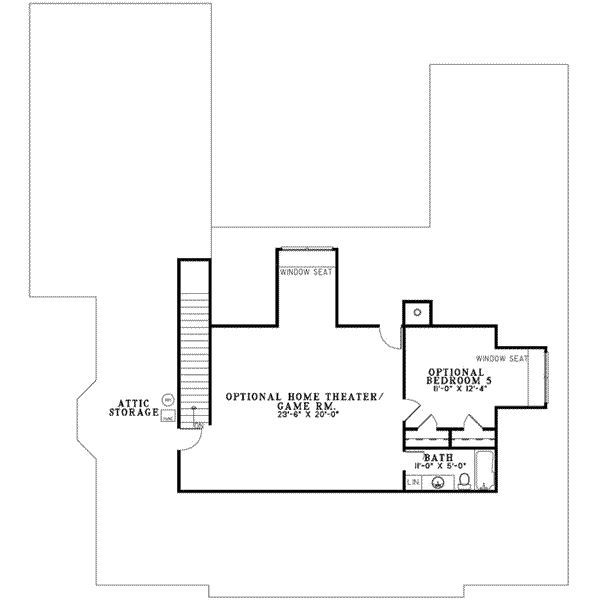 Home Plan - Southern Floor Plan - Upper Floor Plan #17-2154