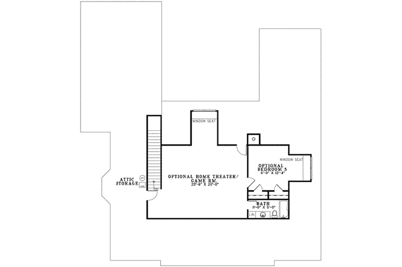 Architectural House Design - Floor Plan - Upper Floor for Southern House Plan #17-2154 - 4 bed, 3 bath