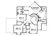 European Style House Plan - 4 Beds 3.5 Baths 3176 Sq/Ft Plan #67-568 