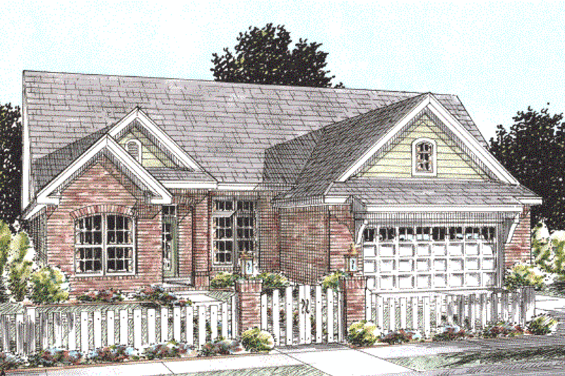 Dream House Plan - Exterior - Front Elevation 3 for Traditional House Plan #20-1591 - 3 bed, 2 bath