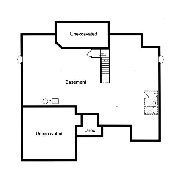 House Design - Traditional Floor Plan - Lower Floor Plan #46-484